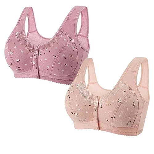 Hnodov Glamorette Snap Front Bra for Older Women