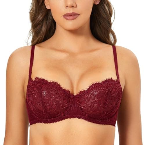 Sexy Lace Plus Size Balconette Bra for Women