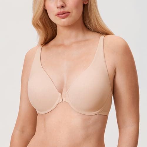 DELIMIRA Plus Size Seamless Plunge Underwire Bra