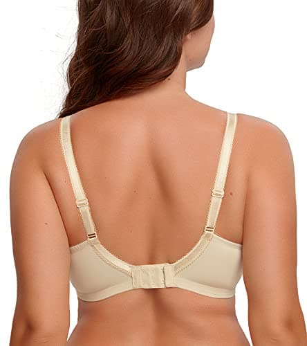HACI Women's Comfortable Lace Floral Unlined Underwire Bra