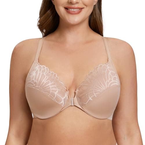 Racerback Front Closure Bra for Plus Size Women