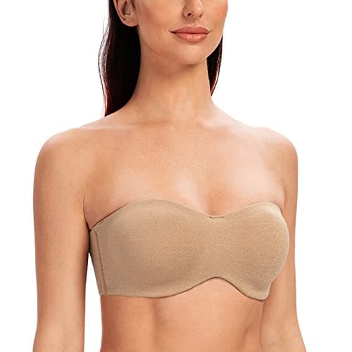 MELENECA Women's Underwire Strapless Bra for Large Bust Minimizer