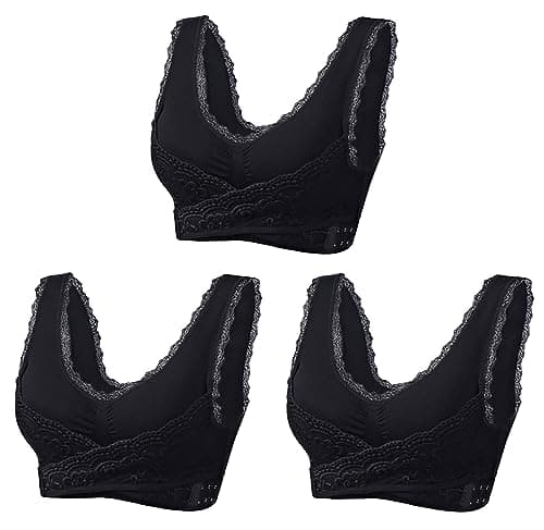 Hnodov 3 Pack Kendally Bra, Kendally Comfy Corset Bra