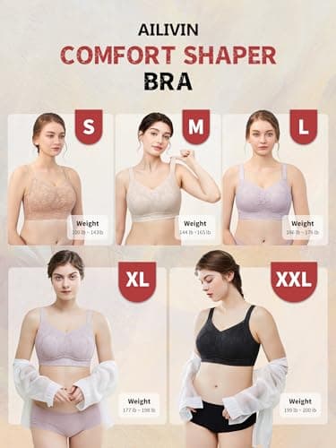 Ailuin Wireless Full Coverage Bras for Women