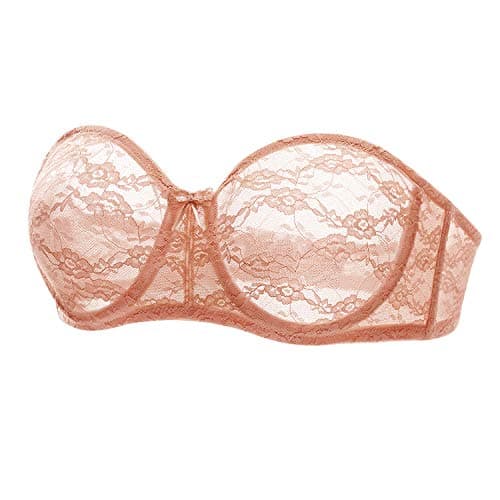 DOBREVA Women's Multiway See-Through Underwire Bra