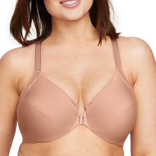 Glamorise Women's Plus Size Front-Closure Wonderwire Bra #1247