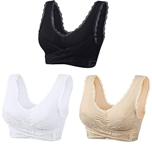 Hnodov 3 Pack Kendally Bra, Kendally Comfy Corset Bra