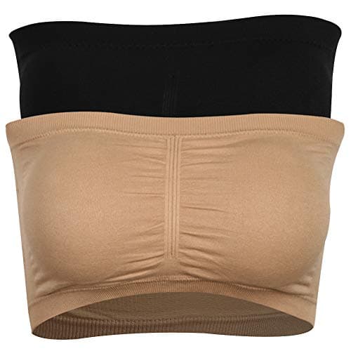 DD Demoiselle Women's Seamless Strapless Bralette 3/2 Packs
