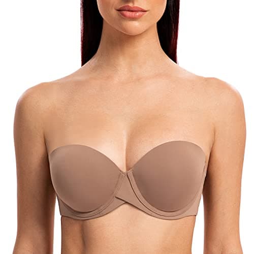 MELENECA Women's Stay Put Padded Cup Underwire Push-Up Bra