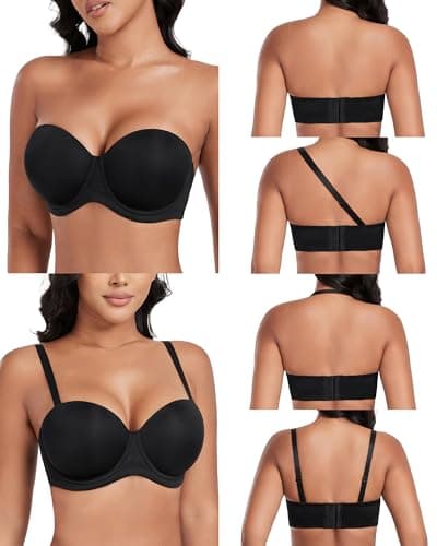 DotVol Plus Size Contour Underwire Bra with Multiway Strapless Back
