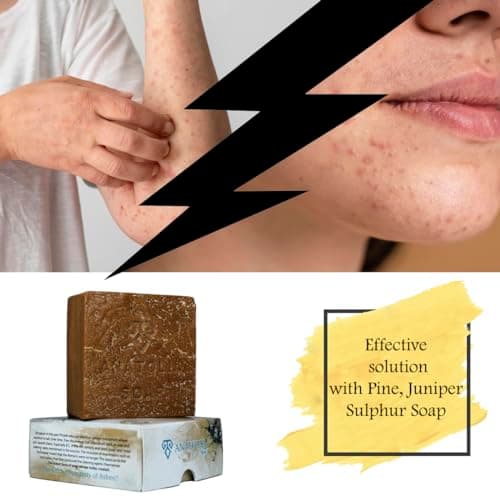 Organic Pine Juniper Sulphur Soap for Men and Women - 5 oz