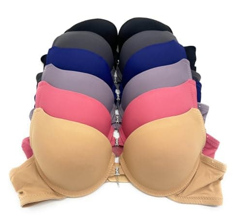 IHeyi 6-Piece Full Cup Wired Gentle Push-up Bra A/B/C