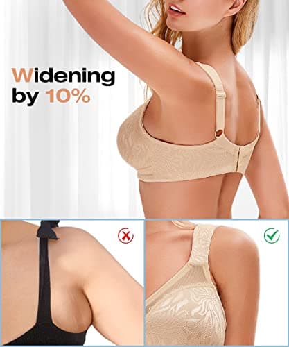 Wingslove Women's Wireless Minimizer Bra Plus Size