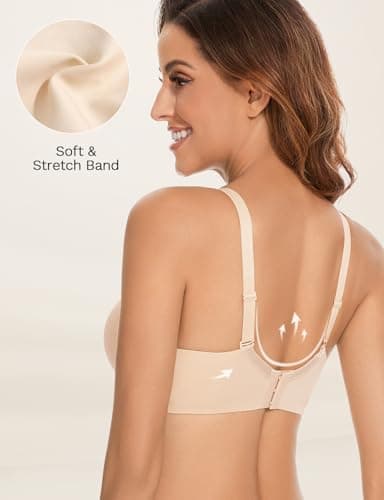 YBCG Push Up Plunge Bra with Seamless Underwire for Women