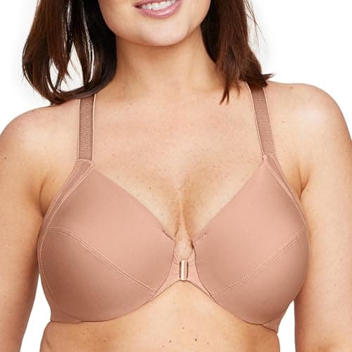 Glamorise Women's Plus Size Front-Closure Wonderwire Bra #1247