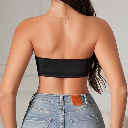 DEANGELMON Non-Slip Silicone Strapless Bra for Women
