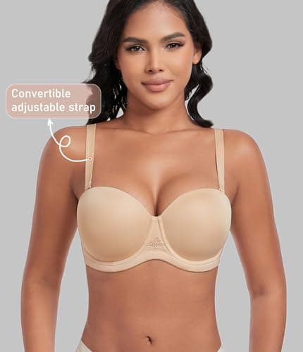 DotVol Women's Plus Size Contour Underwire Bra With Beautiful Back