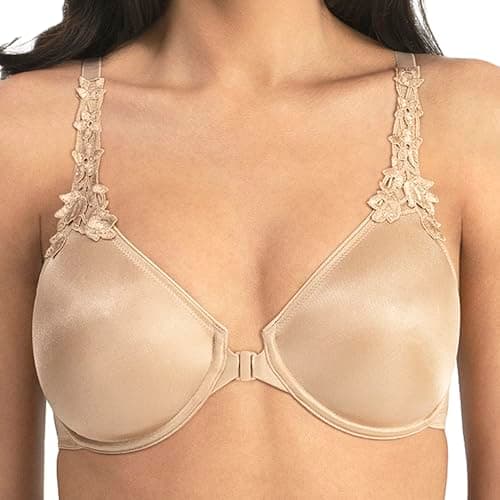 Dominique Women's Meryl Fiber Front Closure Minimizer Bra 30B-44F #7050