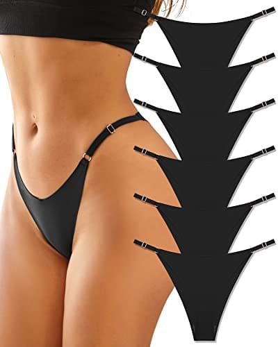 Adjustable Seamless Women's String Bikini Underwear Pack - XS-L