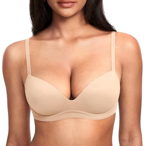 DOBREVA Women's Push Up Padded Bra No Underwire Comfortable