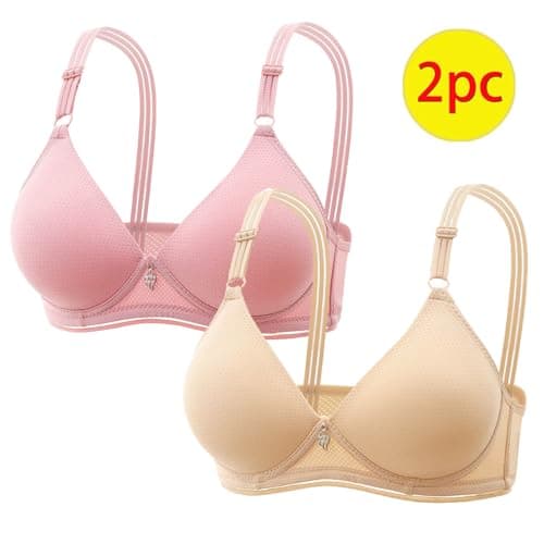 Wireless Push Up Bra for Plus Size Women Solid Color Breathable Bralette
