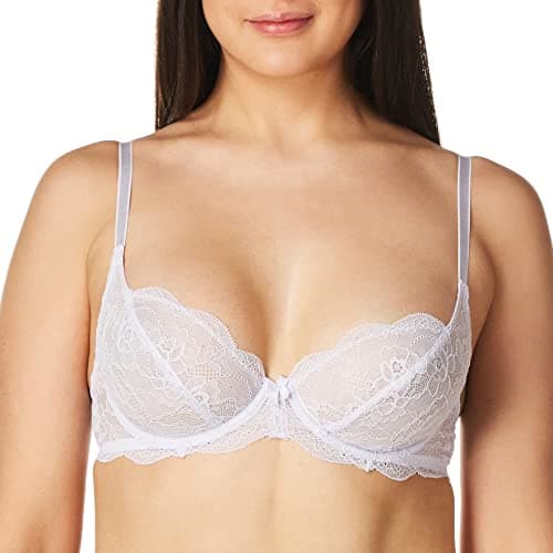 Undies.com Women's Microfiber Lace Underwire Balconette Bra