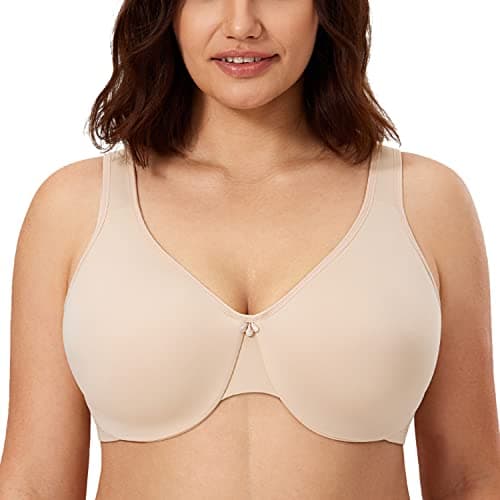 CALVENA Women's Full Coverage Plus Size Minimizer Bra