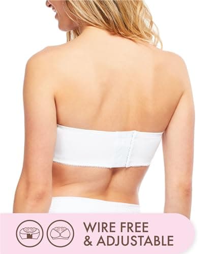 Carole Martin Wireless Strapless Bra for Women, Sizes Small to Plus