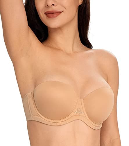Smooth T-Shirt Strapless Bra (38D, Pecan)