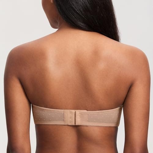 DOBREVA Plus Size Mesh Strapless Underwire Bra