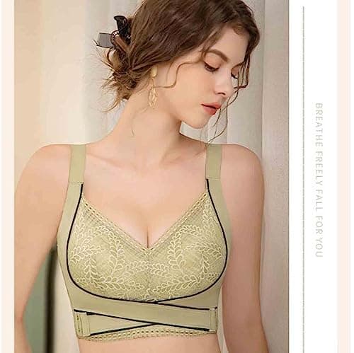 Kendally Comfortable Corset Bra with Lace and Side Buckles for Older Women