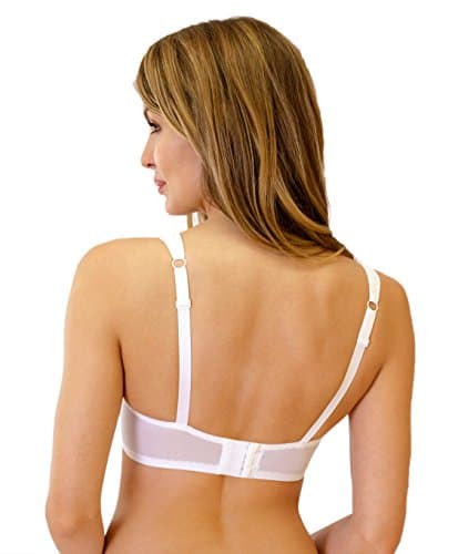Rosme Plus Size Demi Cup Push Up Lace Bra Underwired Low Cut Mesh