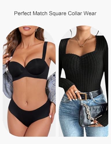 Rasback Push Up Padded Balconette Bras for Women Smoothing 1 Cup Size Add-On