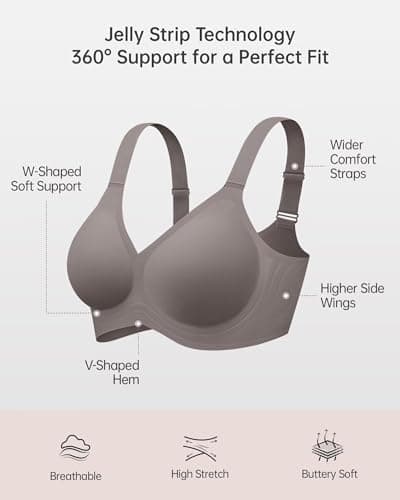 Vertvie Women's Wireless Push-Up Sports Bra with Underarm Smoothing