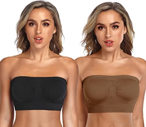 Angoool Wireless Slip-On Bralette with Silicone Bandeau Tops