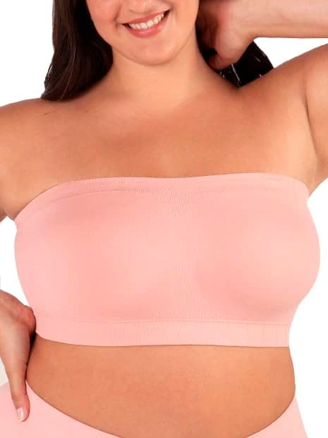 Truekind Wireless Strapless Bra, Plus Size Tube Top for Women