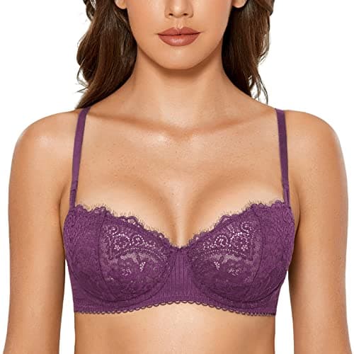 Sexy Lace Plus Size Balconette Bra for Women