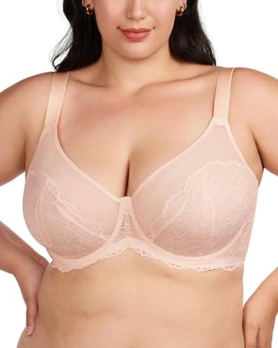 HSIA Bras Full Coverage Lace Minimizer Bra for Women with Underwire