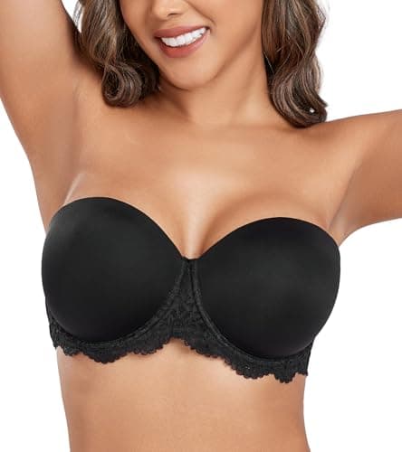 DotVol Plus Size Contour Underwire Bra with Lace Back