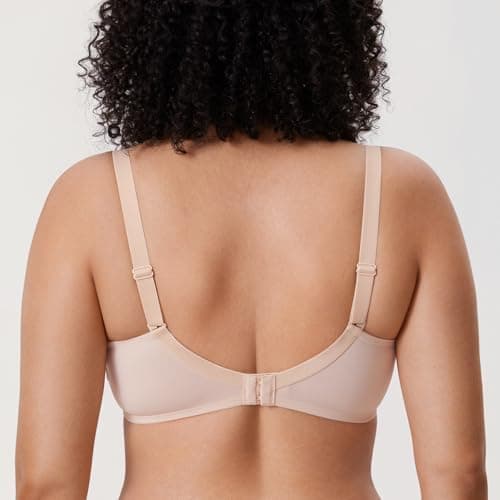 Delimira Women's Plus Size Full Coverage Underwire Lace Bra Up to Jcup