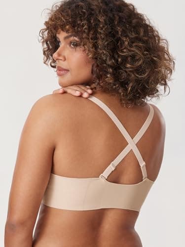 DELIMIRA Women's Front Closure Seamless Padded Bra Underwire Plunge