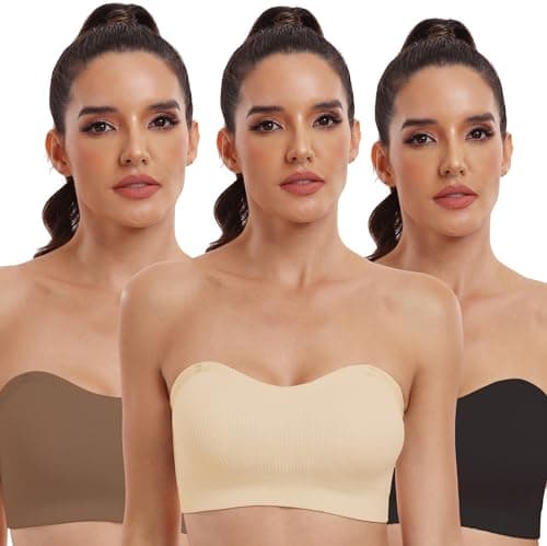 OBICUM Non-Slip Silicone Strapless Bra for Women