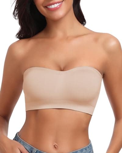 LEYSHE Wireless Padded Strapless Bra for WomenTube Top BraTop