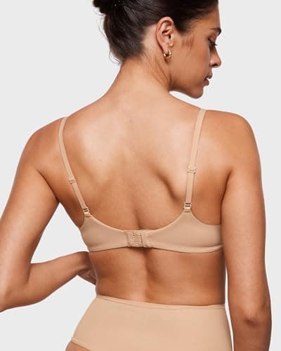 INLYRIC Women's Plus Size Plunge Bra - Sexy Unlined Underwire