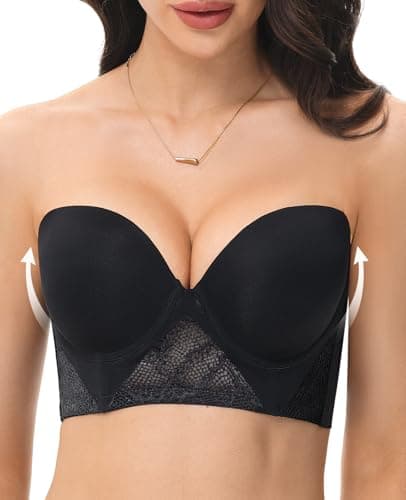 HWDI Convertible Multiway Lace Longline Bra for Women Plus Size
