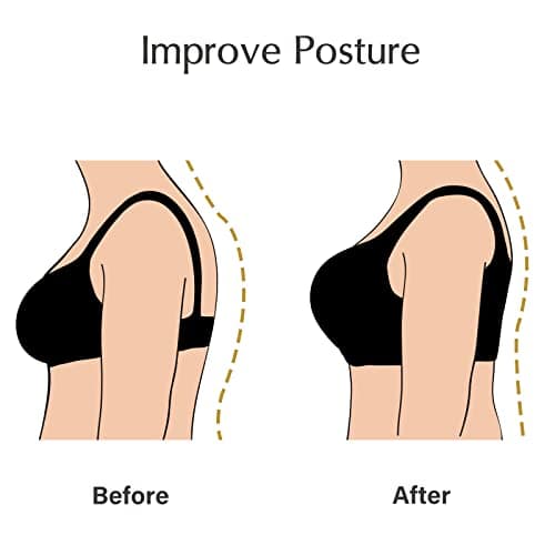 Front Closure Posture Wireless Back Support Bra for Women