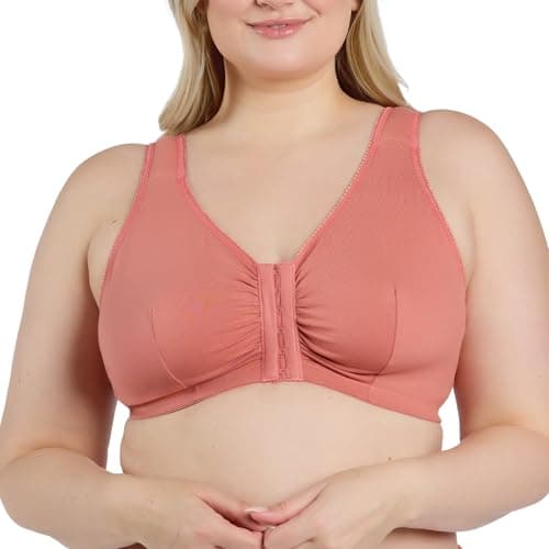 LEADING LADY Women's Cotton Front-Closure Leisure Bra