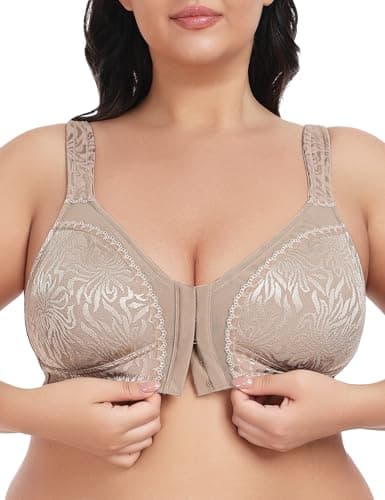 Wingslove Women's Front Closure Minimizer Bra Plus Size