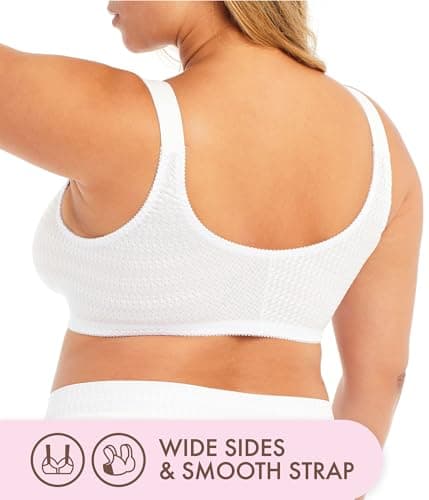 Wirefree Front Closure Bra for Women with Adjustable Straps by Carole Martin