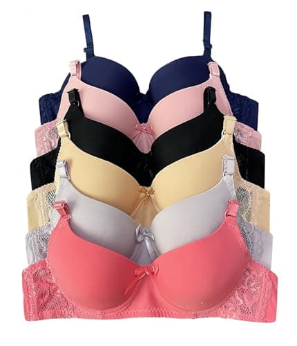 IHeyi 6-Piece Full Cup Wired Gentle Push-up Bra A/B/C